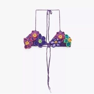 Zara Crochet Floral Bralette Top